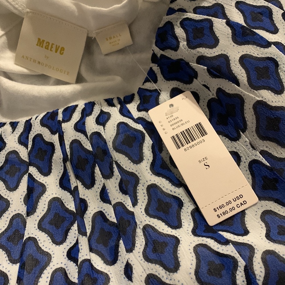 ✨ Anthropologie Twofer Printed Tank Dress Sz S - Picture 6 of 6